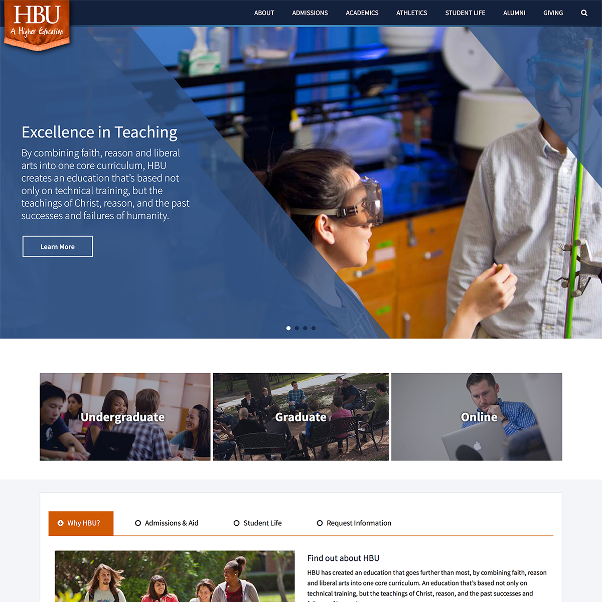 HBU Home page
